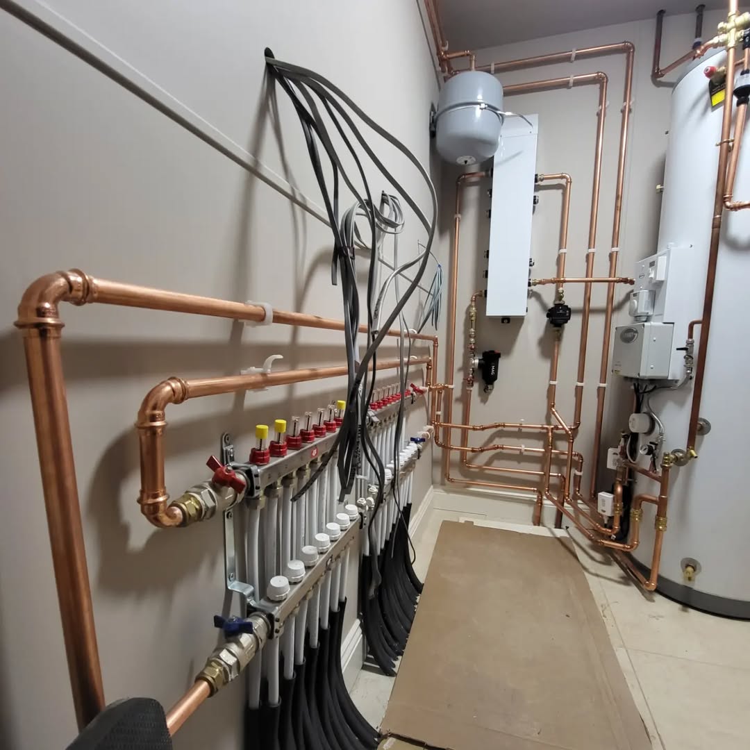 Neat copper pipework